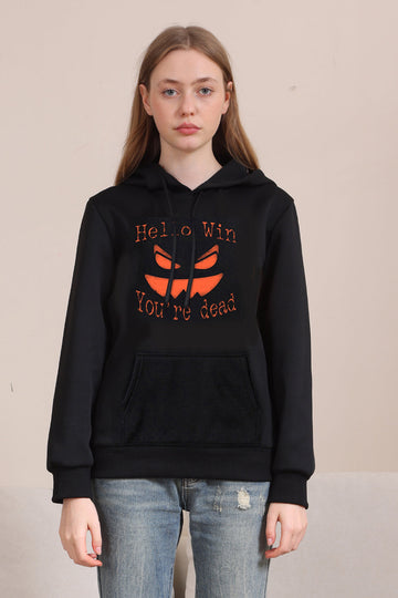 Sudaderas familiares con capucha Evil Black Pumpkin